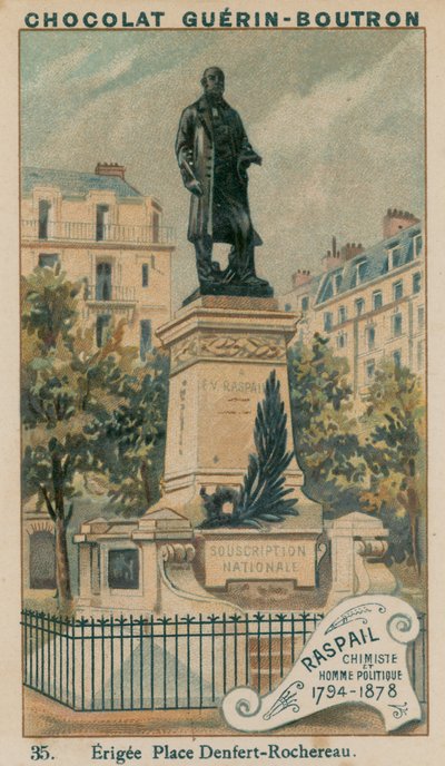 Raspail, Chemiker und Politiker, 1794-1878, errichtet am Place Denfert-Rochereau von French School