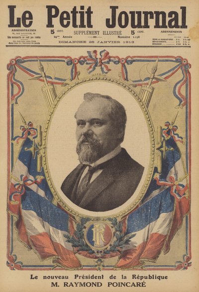 Raymond Poincare, neuer Präsident der Französischen Republik von French School