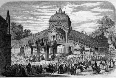 Religiöse Zeremonie - 15. August 1858: Messe der Himmelfahrt gefeiert am Altar der Pilger von Saint Anne d