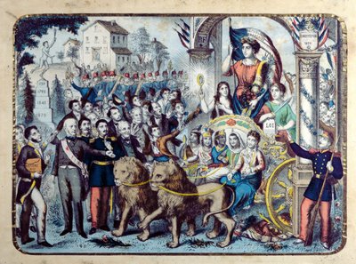 Republikanische Allegorie zur Feier der französischen Verfassung von 1876 von French School