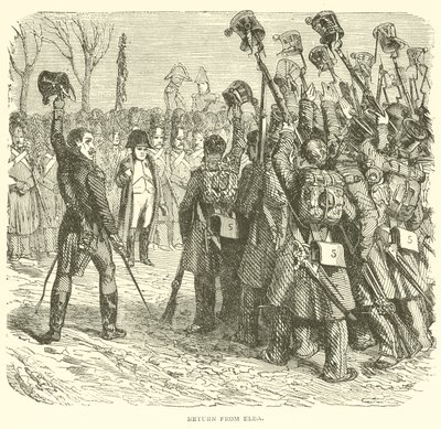 Rückkehr von Elba (Gravur) von French School