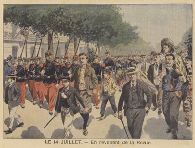 Rückkehr von der Bastille-Tag-Parade von French School