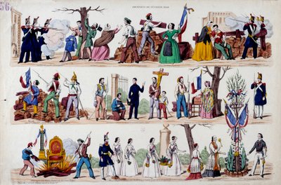Revolution von Februar 1848: Die großen Momente des Aufstands vom 23. Februar von French School