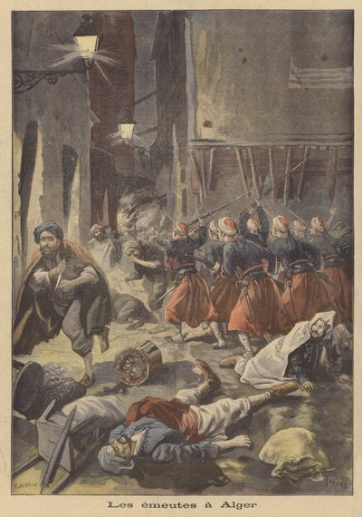 Unruhen in Algier von French School