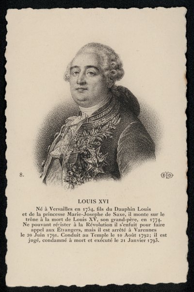 König Ludwig XVI (Lithografie) von French School