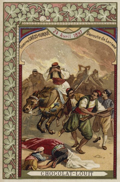 Flucht der Griechen bei Larissa, Griechisch-Türkischer Krieg, 24. April 1897 von French School
