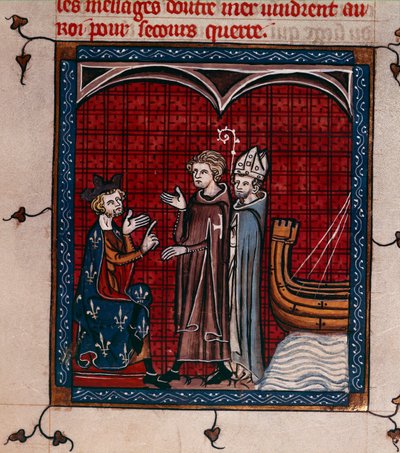 König Philipp II. und Patriarch, Illustration aus den 