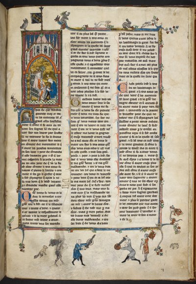 Heinrich II. von England mit Schreiber, Illustration aus 