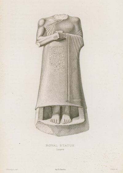 Königliche Statue, Louvre von French School