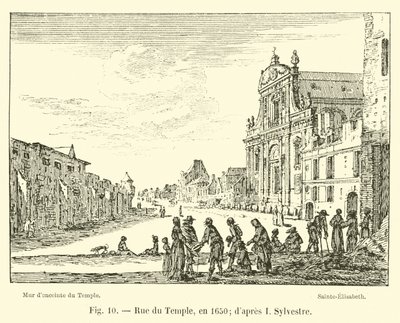 Rue du Temple, 1650 (nach I. Sylvestre) von French School