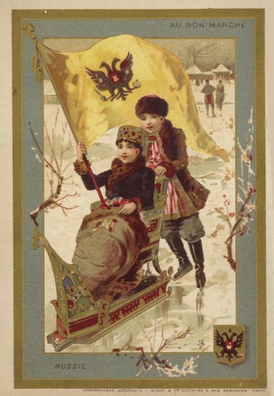 Russische Mädchen auf Eis von French School