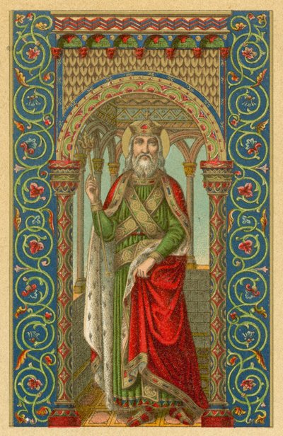 Heiliger Eduard, König von England von French School