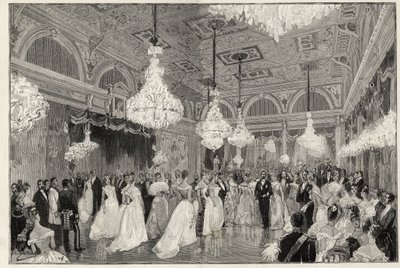 Sadi Carnot (1837-1894) französischer Präsident von 1887 bis 1894 und seine Frau im Elysee-Palast - Sadi Carnot, Präsident der Französischen Republik und seine Frau - Die Feste der Präsidentschaft - der neue Ballsaal im Palais de L