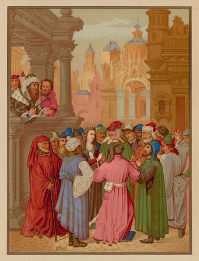 Heilige Katharina umgeben von den Ärzten von Alexandria von French School