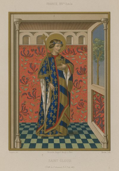 Heiliger Clodoald, Sohn von König Chlodomer von Orleans von French School