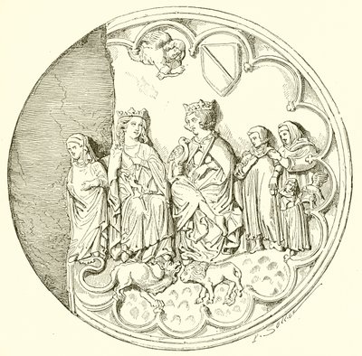 Heiliger Ludwig und Blanche von Kastilien von French School