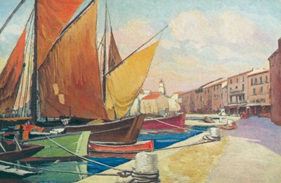 Saint Tropez: Segelboot im Hafen von French School