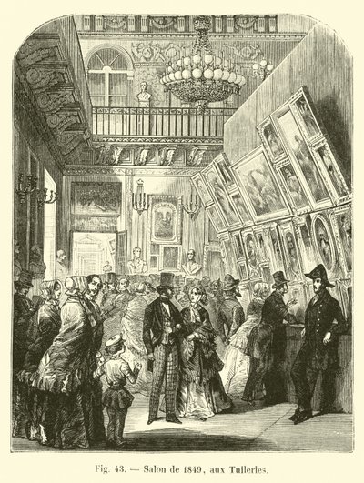 Salon von 1849 in den Tuilerien von French School