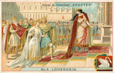 Szene aus Richard Wagners Oper Lohengrin von French School