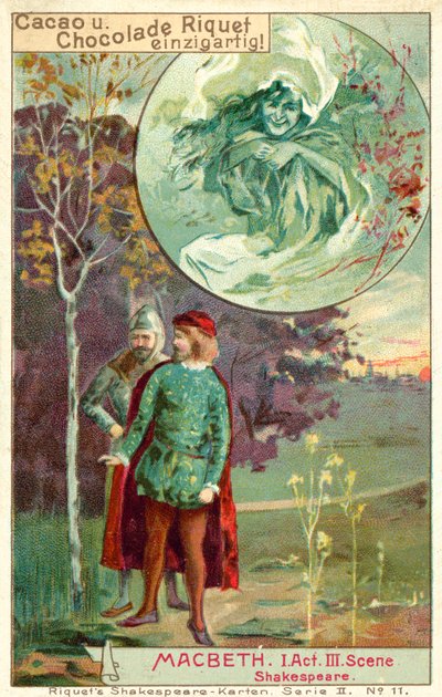Szene aus Shakespeares Stück Macbeth von French School
