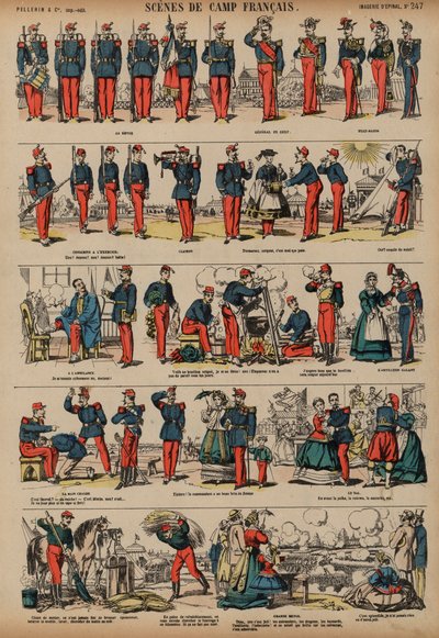 Szenen aus einem Lager der französischen Armee von French School