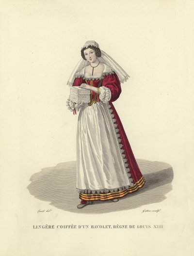 Näherin mit Volant, Regierungszeit von Ludwig XIII. von Frankreich von French School