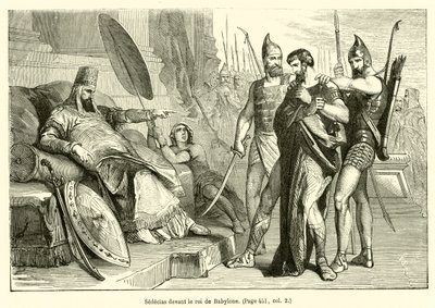 Zedekia vor dem König von Babylon von French School