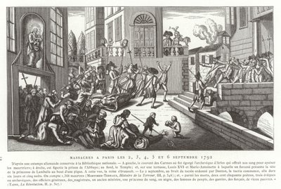 Septembermassaker, Paris, Französische Revolution, 1792 von French School