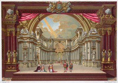 Bühnenbild für das Theater in Versailles von French School
