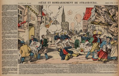 Belagerung und Bombardierung von Straßburg, Deutsch-Französischer Krieg, August-September 1870 von French School