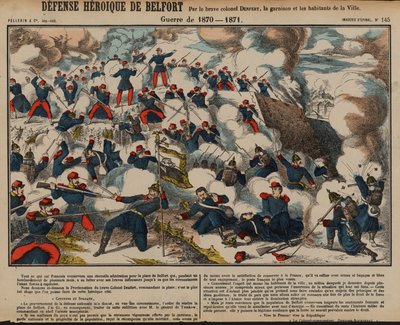 Belagerung von Belfort, Deutsch-Französischer Krieg, November 1870 - Februar 1871 von French School