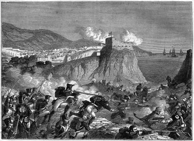 Belagerung von Ragusa (Republik Ragusa) (Ragusa auf Kroatisch Dubrovnik) während der Napoleonischen Kriege im Mai und Juni 1806 (Dalmatien-Kampagne von General Molitor und Lauriston) - in „Histoire de l