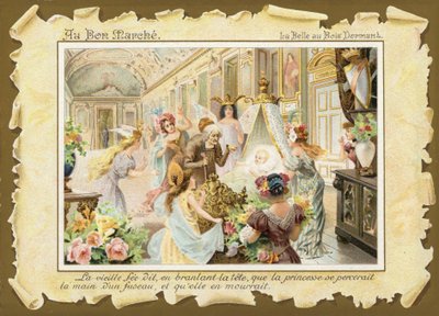 Dornröschen, Baby in der Wiege von French School