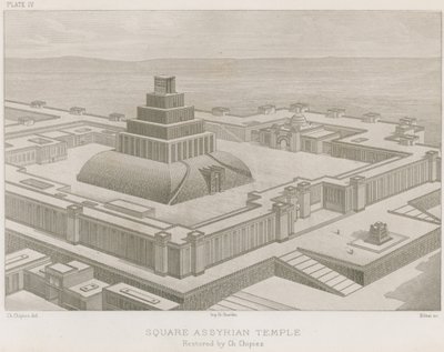 Quadratischer assyrischer Tempel von French School