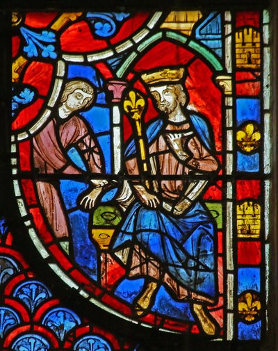 St. Blasius wird vor einem König hingerichtet von French School