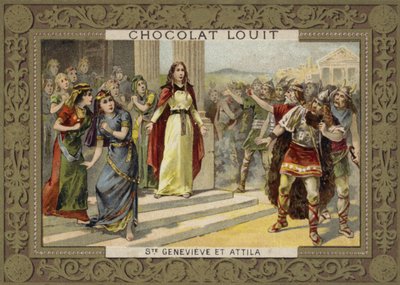 St. Genoveva und Attila der Hunne von French School