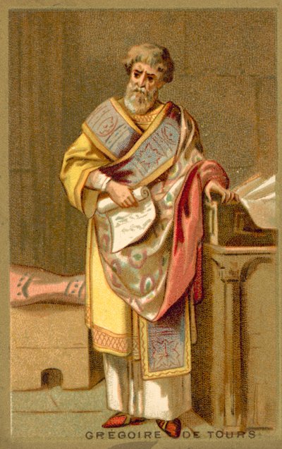 St. Gregor von Tours, fränkischer Bischof und Historiker von French School