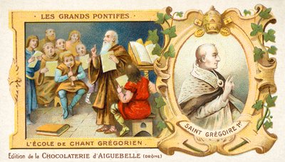 St. Gregor der Große und eine Schule des Gregorianischen Gesangs von French School