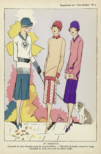 St. Moritz, aus Tres Parisien, veröffentlicht 1925 von French School
