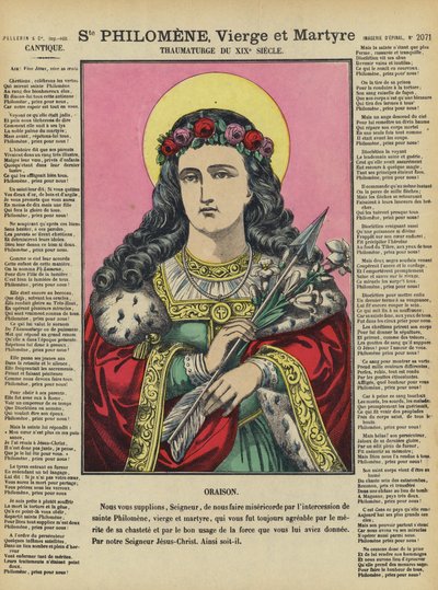 St. Philomena, Jungfrau und Märtyrerin von French School