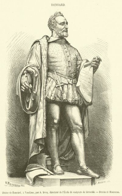 Statue von Ronsard, in Vendôme von French School