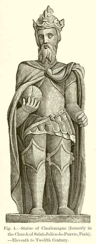 Statue von Karl dem Großen von French School
