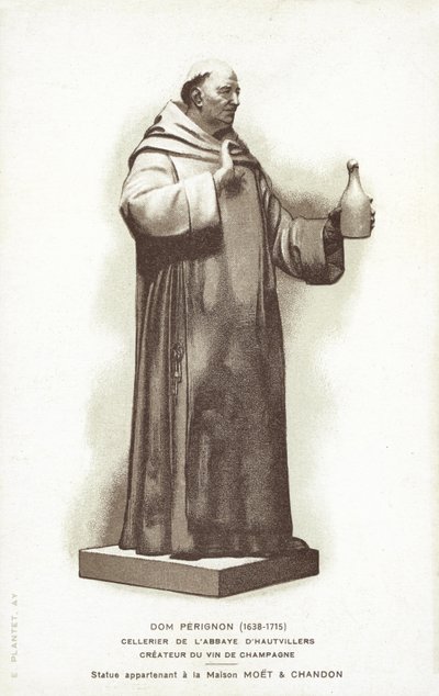 Statue von Dom Pérignon von French School