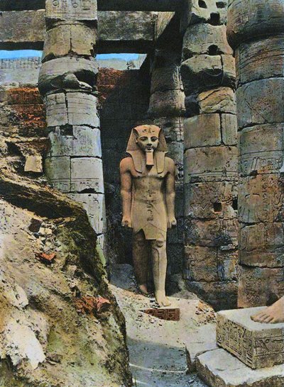 Statue von Ramses II., Luxor, Ägypten, 1903 von French School