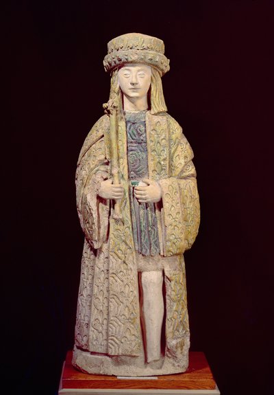 Statue von St. Louis, Ende des 15. oder Anfang des 16. Jahrhunderts von French School