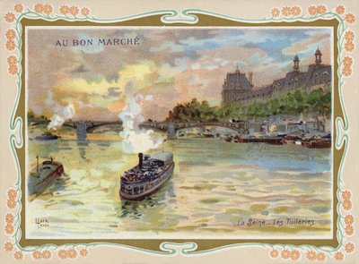 Dampfschiffe auf der Seine, Paris von French School