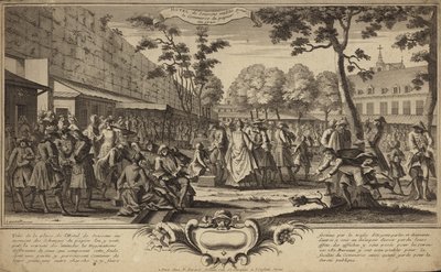 Börse in den Gärten des Hotel de Soissons, Paris, gegründet 1720 von French School