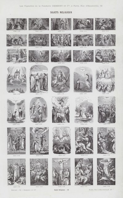Religiöse Themen (Gravur) von French School