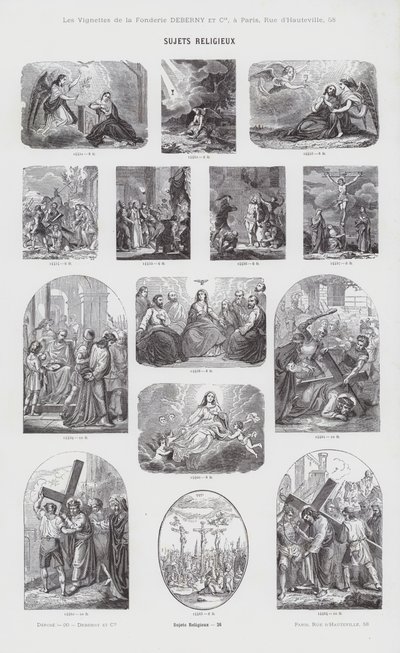 Religiöse Themen (Gravur) von French School