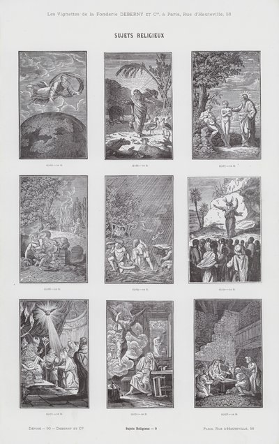 Religiöse Themen (Gravur) von French School